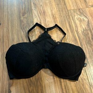 PINK Victoria’s Secret Black Lace Racerback 34DD